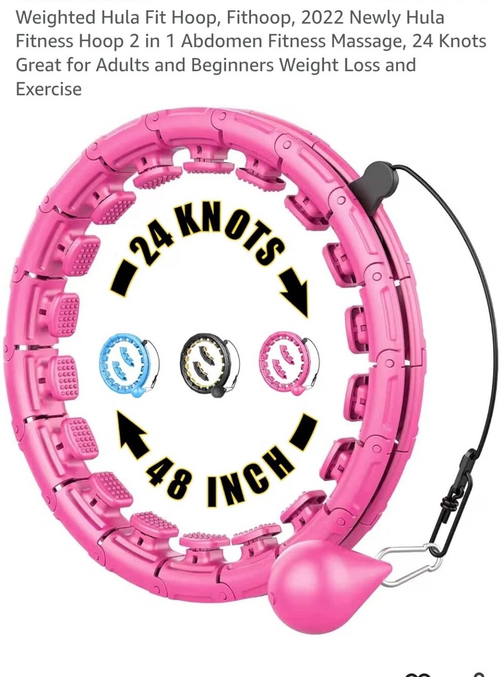 Adjustable Pink Fitness Hoop